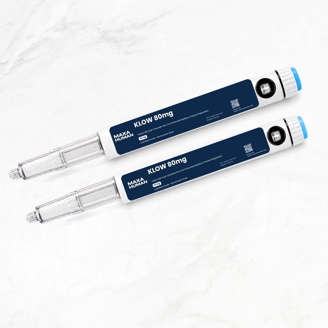 KLOW 80mg NEW Dual-Chamber Pen  —  GHK-Cu 50mg + BPC-157 10mg + TB-500 10mg + KPV 10mgTotal Repair + Skin & Recovery Support