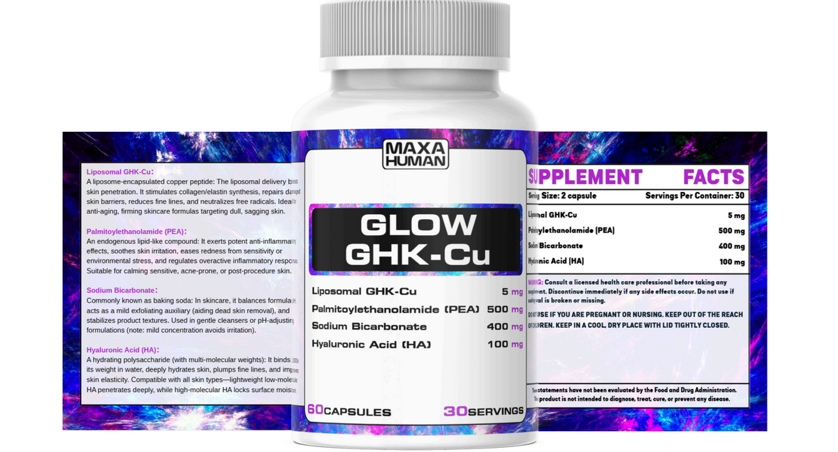 GLOW GHK-cu (5 ملغ) 60 كبسولة