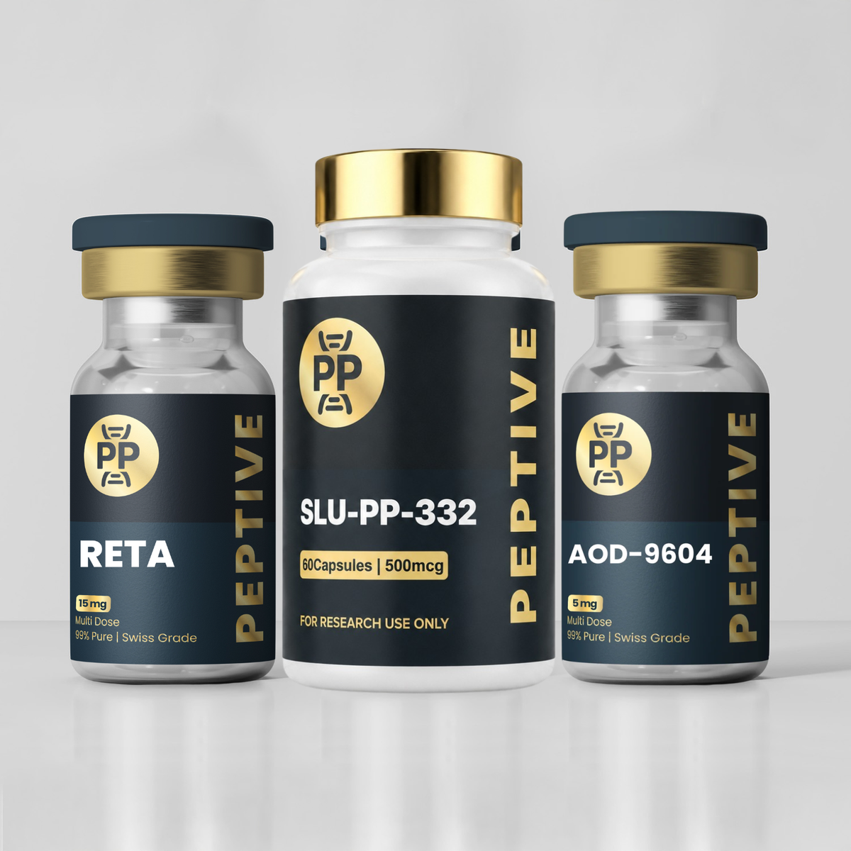 ستاك الخواصر و الدهون العنيدة — Ultimate Fat-Loss Stack  (Ret 15mg + SLU-PP-332 + AOD-9604 5mg)